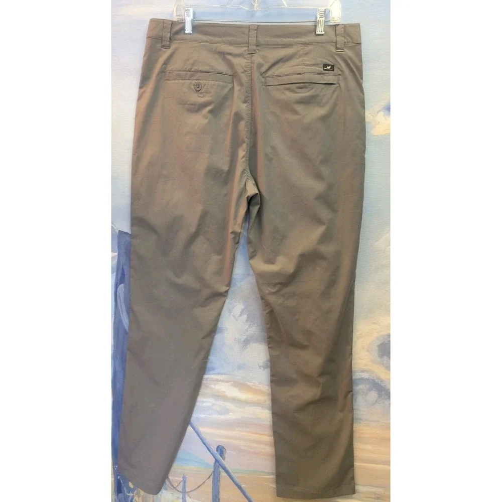 NEW Beach & Barn Mens Cotton Stretch Twill Khakis In Gray
